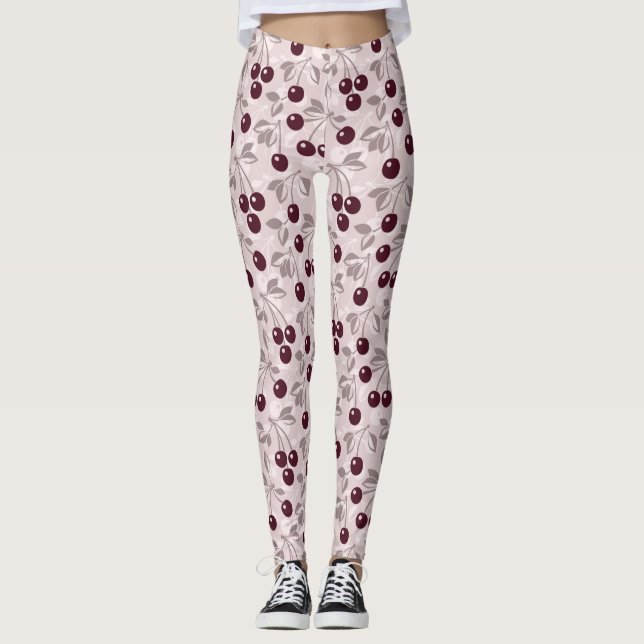 Mönstra med körsbär 2 leggings (Framsida)