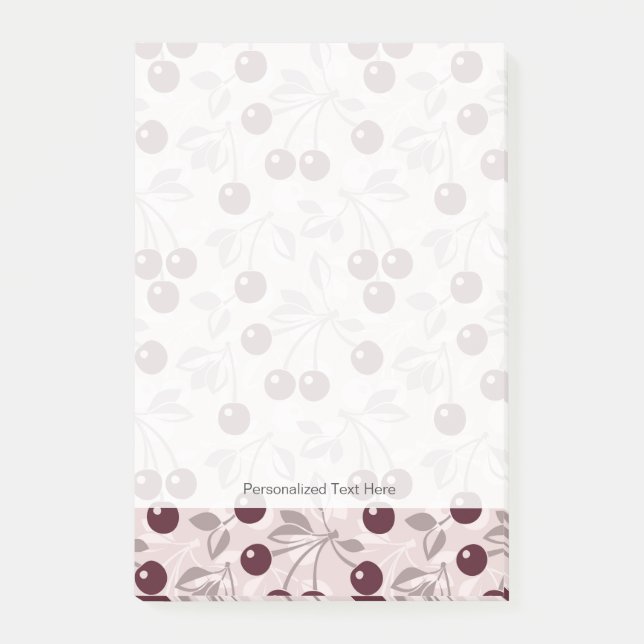 Mönstra med körsbär 2 post-it block (Framsida)