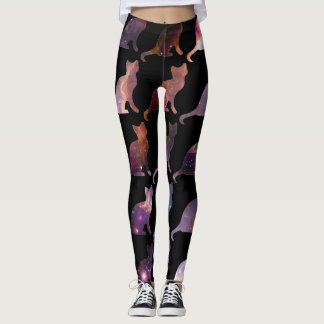 Mönstrad damasker för galaxtryckkatter leggings