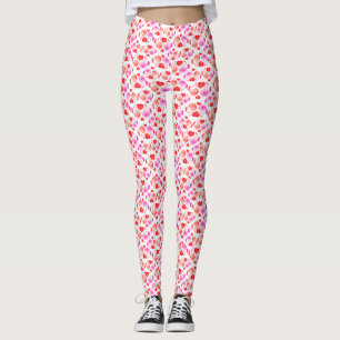 Mönstrad damasker för Lovebirdshjärtavattenfär Leggings