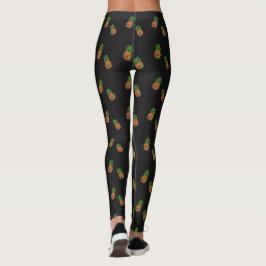 Mönstrad damasker för tropisk botanisk ananas leggings