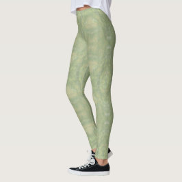 Mönstrad design med Grönt Leggings