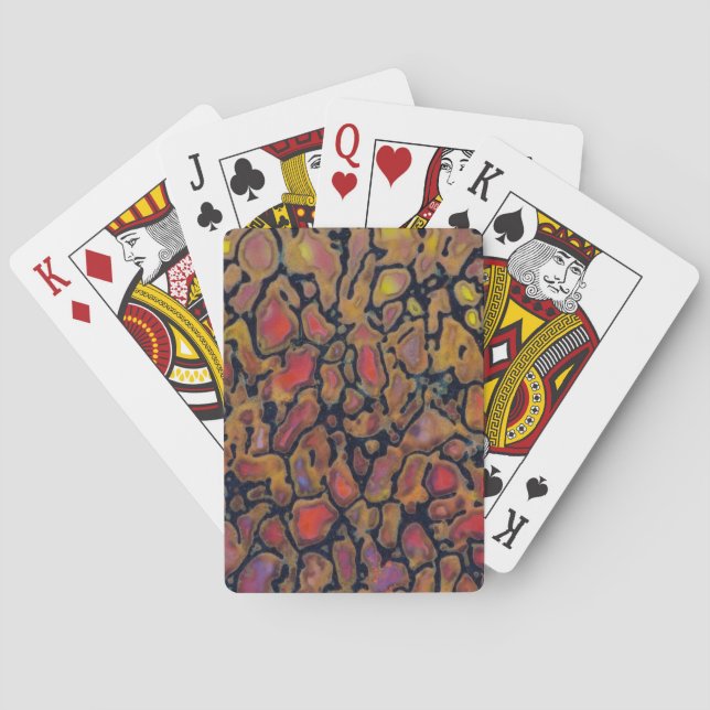 Mönstrad dinosaurieben casinokort (Baksidan)