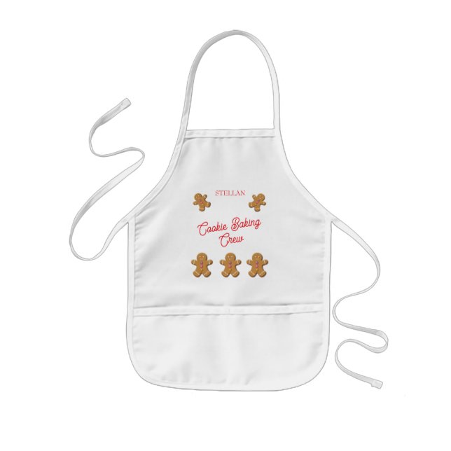 Mönstrad Gingerbread Man Barnförkläde (Framsidan)