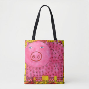 Mönstrad Gris Tygkasse