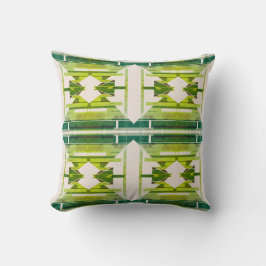 Mönstrad Grönt Stor platta sydvästra konstfilm Kudde