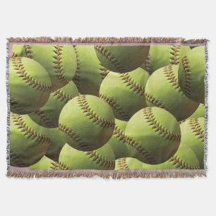 Mönstrad gul softball filt