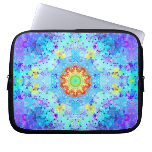 Mönstrad Hippy Mandala för blåttstjärna Laptop Fodral