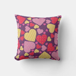 Mönstrad hjärtaCollage Kudde
