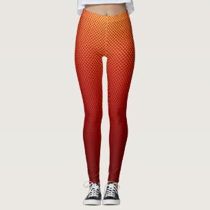 Mönstrad kolfiber av röd gult leggings