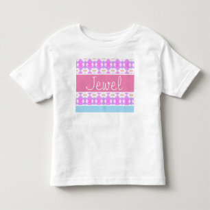 Mönstrad med namnstypografi t shirt