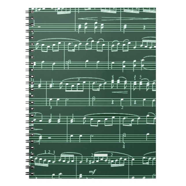 mönstrad musiknot anteckningsbok (Framsidan)