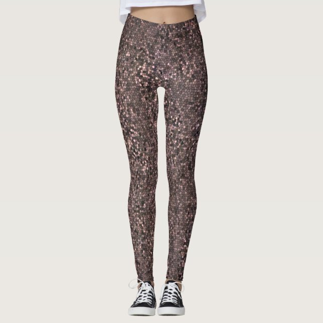 Mönstrad samtida mosaik leggings (Framsida)