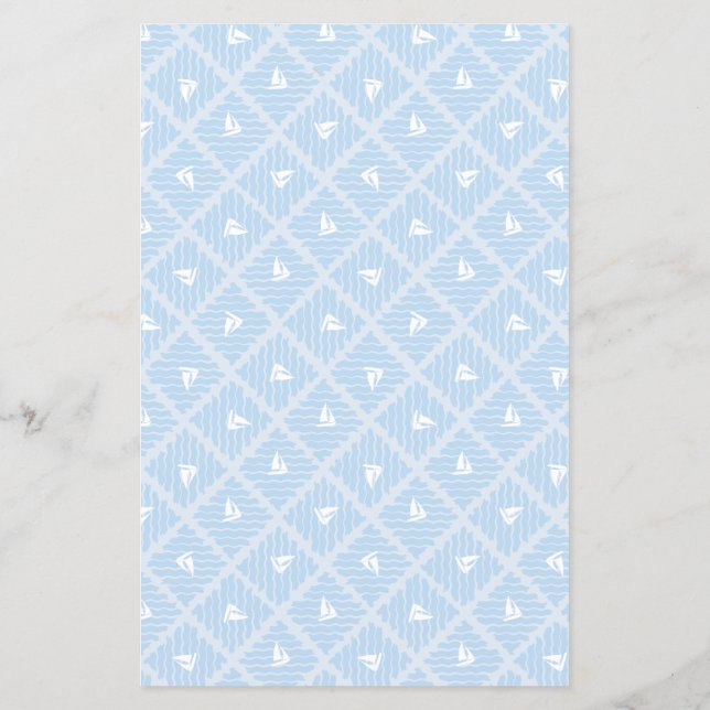 mönstrad scrapbookingpapper nautisk Folder Flygblad (Baksidan)