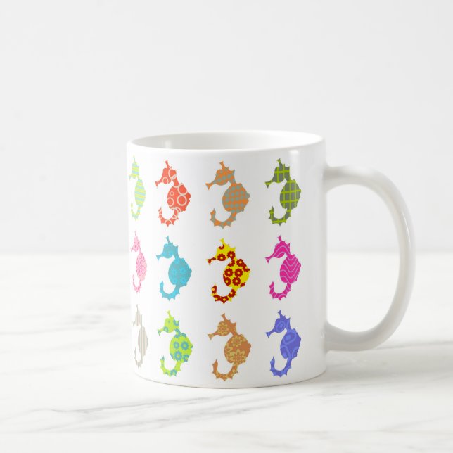 Mönstrad Seahorse Kaffemugg (Höger)