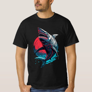 Mönstrad Vild Shark T Shirt