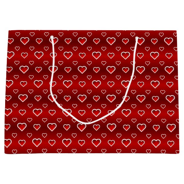 Mönstrade 3D Röda och vita hörn (Framsidan)