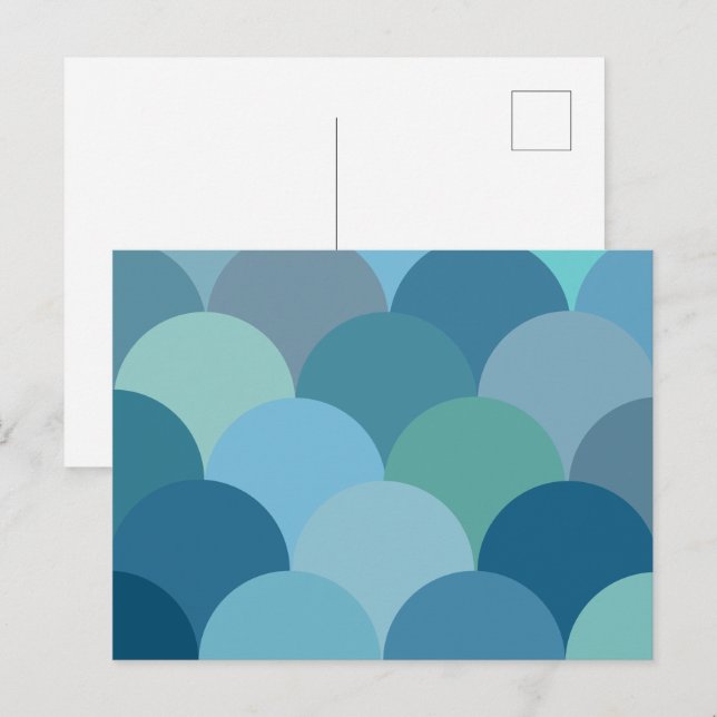 Mönstrade cirklar vykort (Fram/baksida)