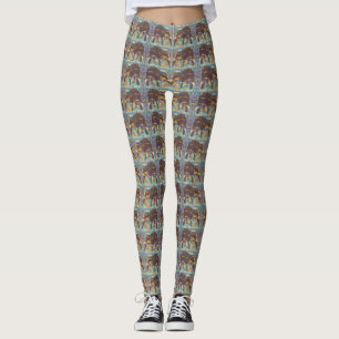 Mönstrade elefanter leggings