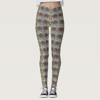 Mönstrade elefanter leggings