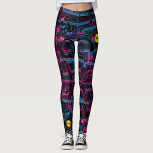 Mönstrade kvinna för galleri damasker leggings