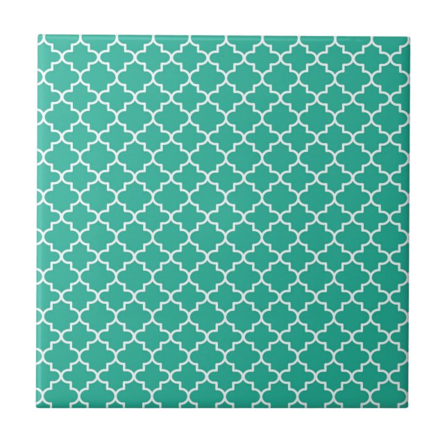Mönstrade marockanska Quatrefoil Kakelplatta (Framsidan)