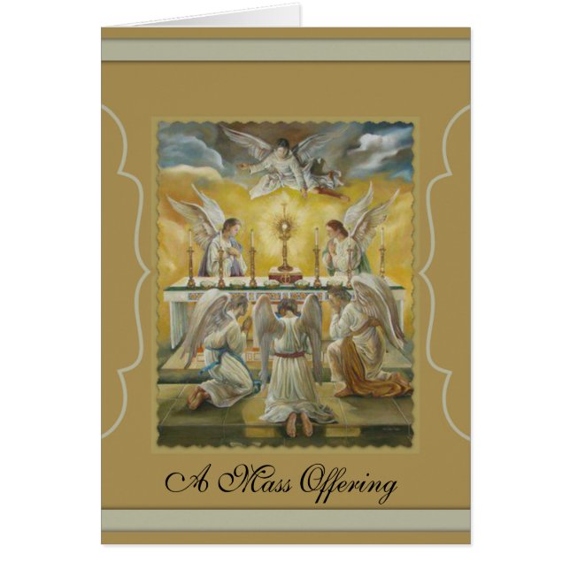 Monstrance för altare för hälsningskort (Framsidan)