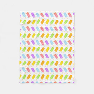 Mönstrande vattenfärgspopsikel och punkter för som fleecefilt