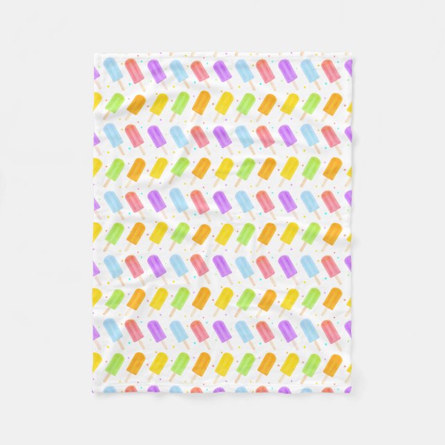 Mönstrande vattenfärgspopsikel och punkter för som fleecefilt (Framsidan)