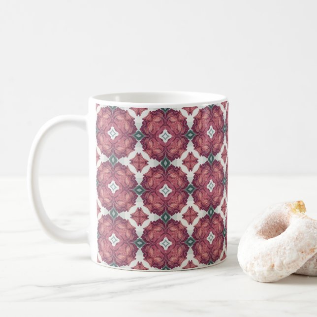 Mönstrat  kaffemugg (Med munk)