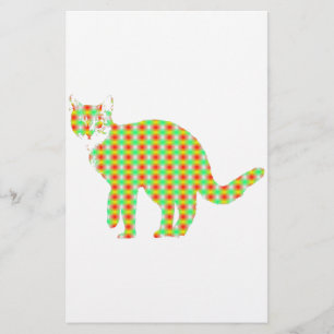 Mönstrat katt brevpapper