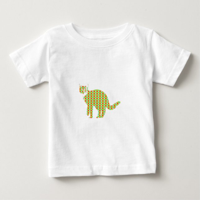 Mönstrat katt t shirt (Framsida)