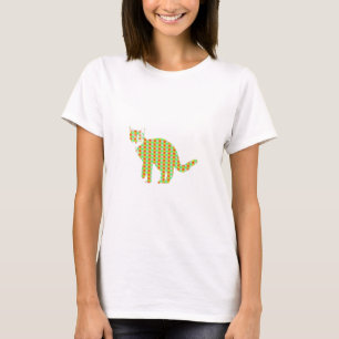 Mönstrat katt t shirt