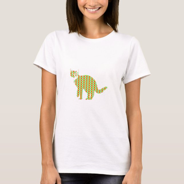 Mönstrat katt t shirt (Framsida)