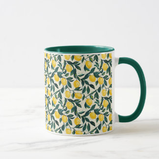 Mönstrat medelhavets ljusa Gult Lemon Mugg