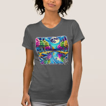 Monstream Creek Pop-Art Natur Design T-Shirt