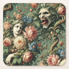 Monstres au Paradis – Gothic Victorian Underlägg Papper Kvadrat