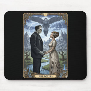 Monstret frankenstein och brud älskare tarot musmatta