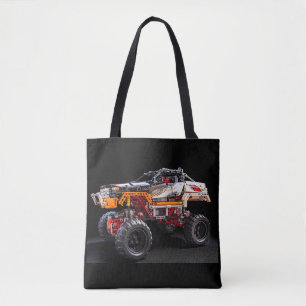 monstret lastbil tote bag tygkasse