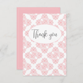 Mönstret Mönster - tack för ditt kort för rosa Pas