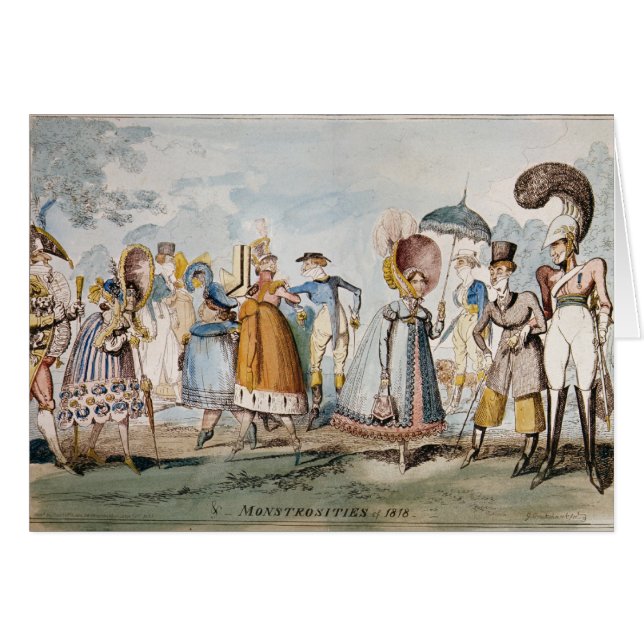 Monstrosities av 1818 hälsningskort (Framsidan Horizontal)