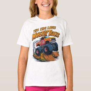 Monstrous Lastbil erövrar Dirt Pile T Shirt
