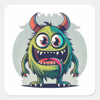 Monstrous Marvels Fyrkantigt Klistermärke