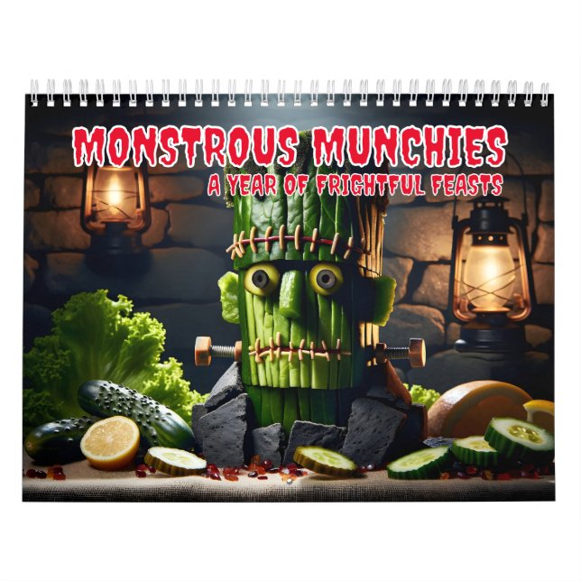 Monstrous Munchies: Ett år av vänliga föreställnin Kalender (Omslag)