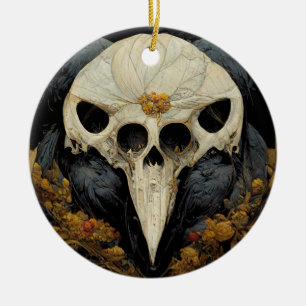 Monstrous Raven Horror Goth Gothic Julgransprydnad Keramik