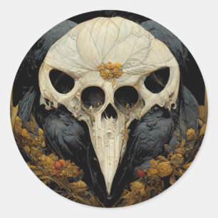 Monstrous Raven Horror Goth Gothic Runt Klistermärke