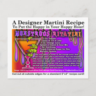 Monstrous Rita Halloween Martini Recept Postkort Vykort