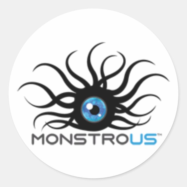 Monstrous Sticker Runt Klistermärke (Framsida)