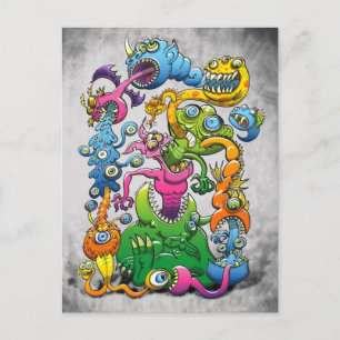 Monstrously Messy Vykort