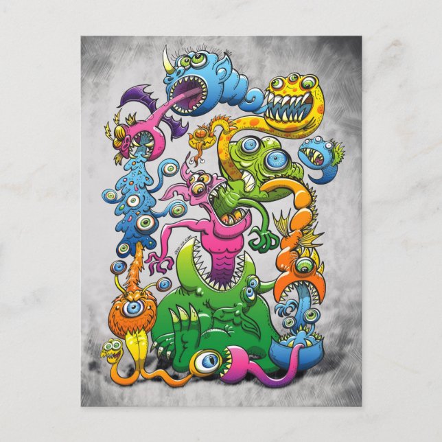 Monstrously Messy Vykort (Framsida)